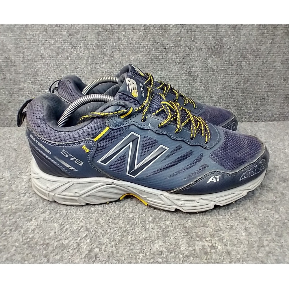 New Balance 573 All Terrain Trail Running Shoes Mens 10.5 4E Wide Navy Yellow